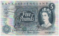 Bank Of England 5 Pound Notes To 1979 5 Pounds, from 1967